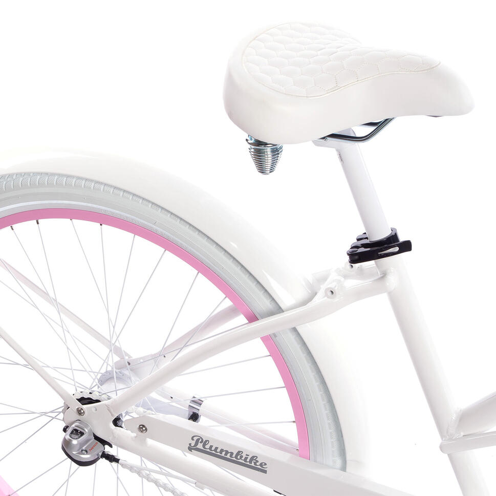 Rower miejski damski Plumbike La Donna Pearl 3B z hamulcem v-brake