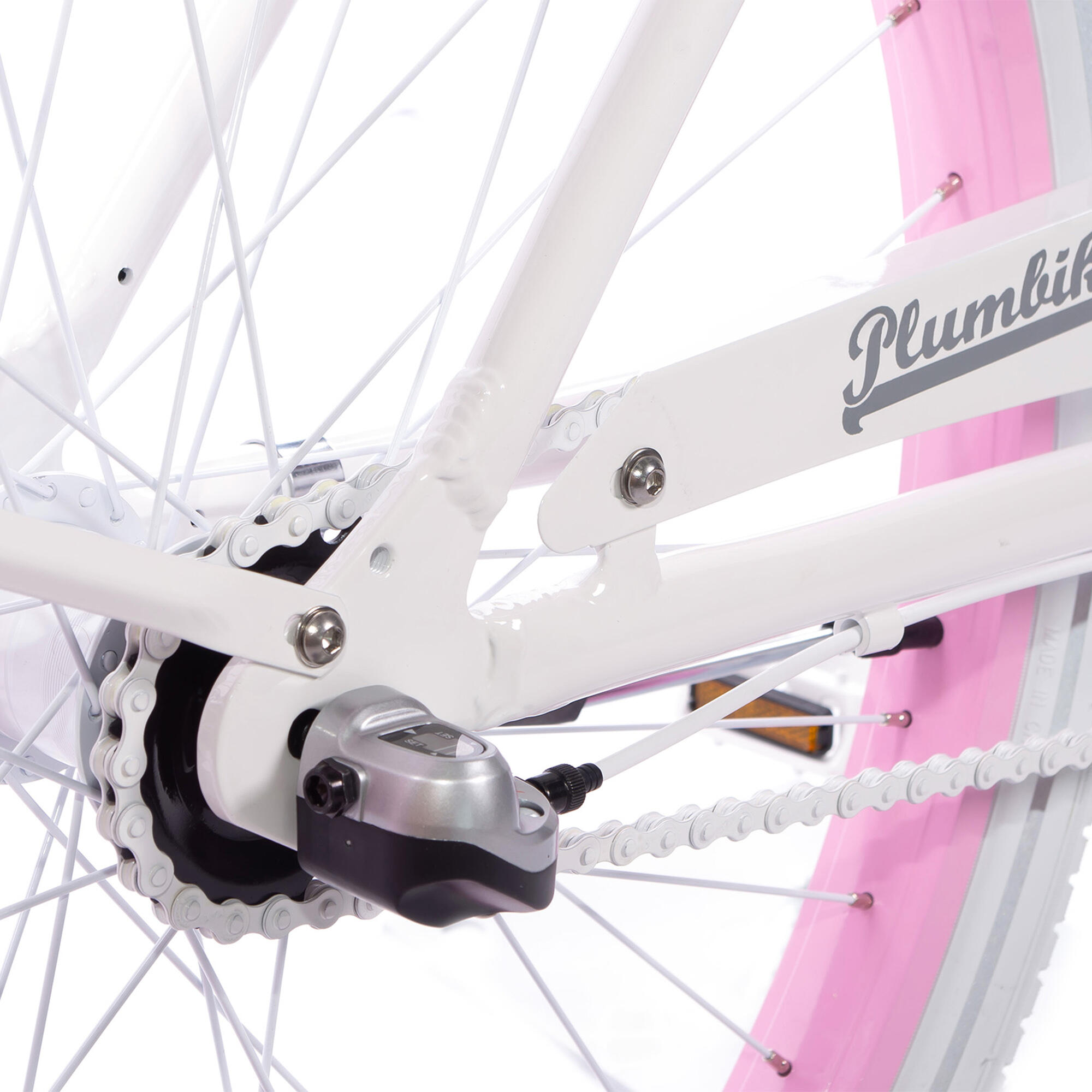 Rower miejski damski Plumbike La Donna Pearl 3B z hamulcem v-brake 5/7