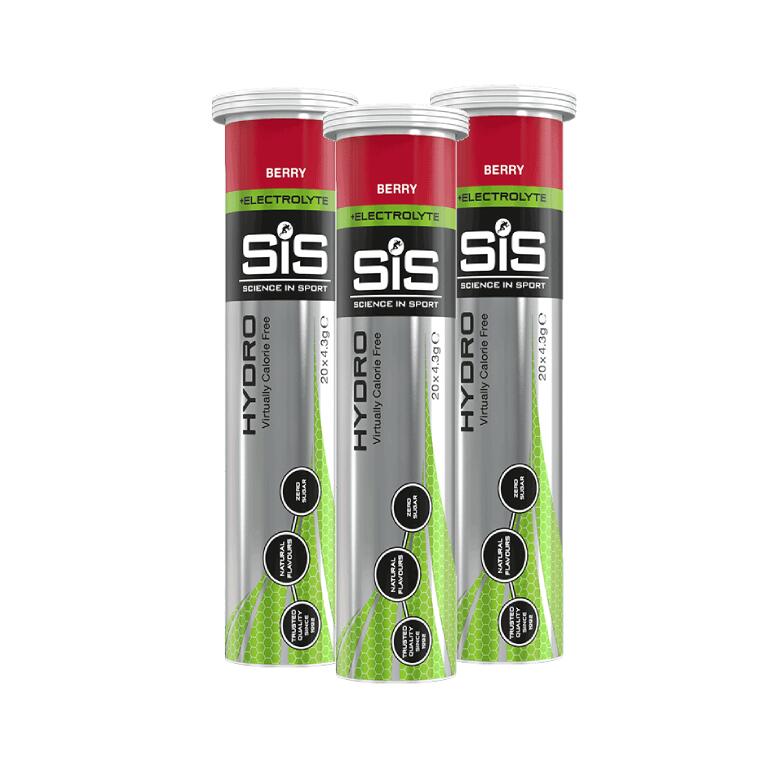 SCIENCE IN SPORT Science In Sport | Hydro Tablets + Electrolytes | Berry flavour | 3 bottles