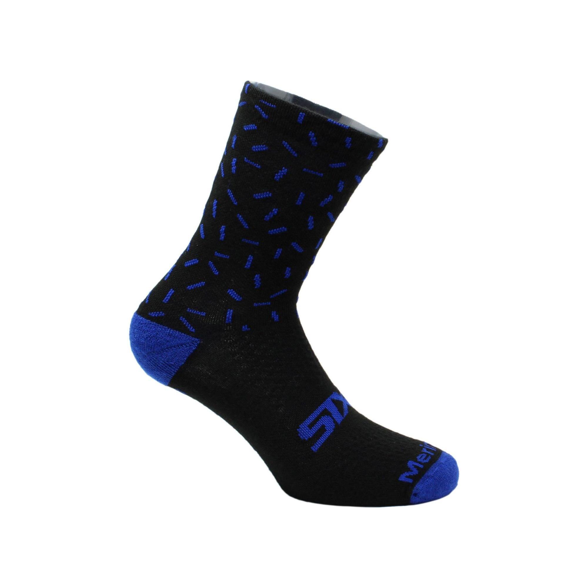 Sixs - Chaussettes Vélo Merinos Socks - Chaussettes - Bleu|noir - 43/46 - Decathlon