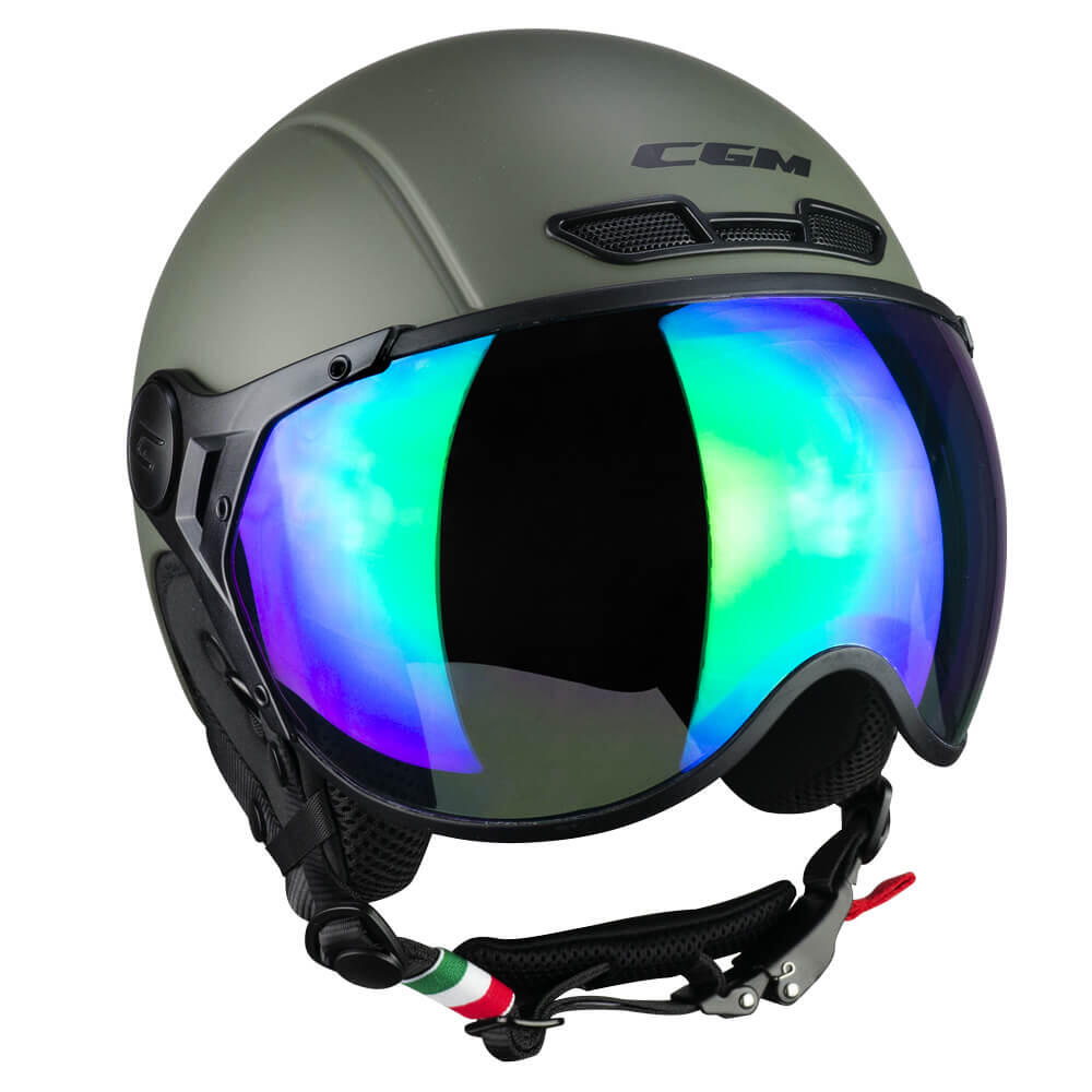 Casco CGM 801 EBI Mono Verde per Mobilità Urbana e Sci 2/5