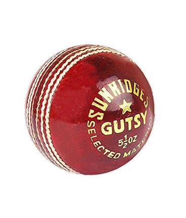 SS Gutsy Leder Cricket Ball (Rot, pack of 1)| Wasserfester Lederball