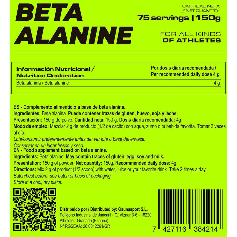 Beta Alanina - 150g de MASmusculo Fit Line