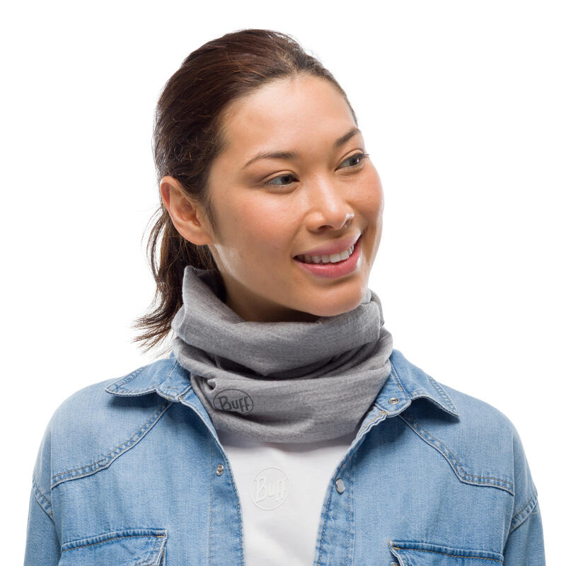 Neck warmers Unisex Buff Merino Lightweight Solid Tube Scarf