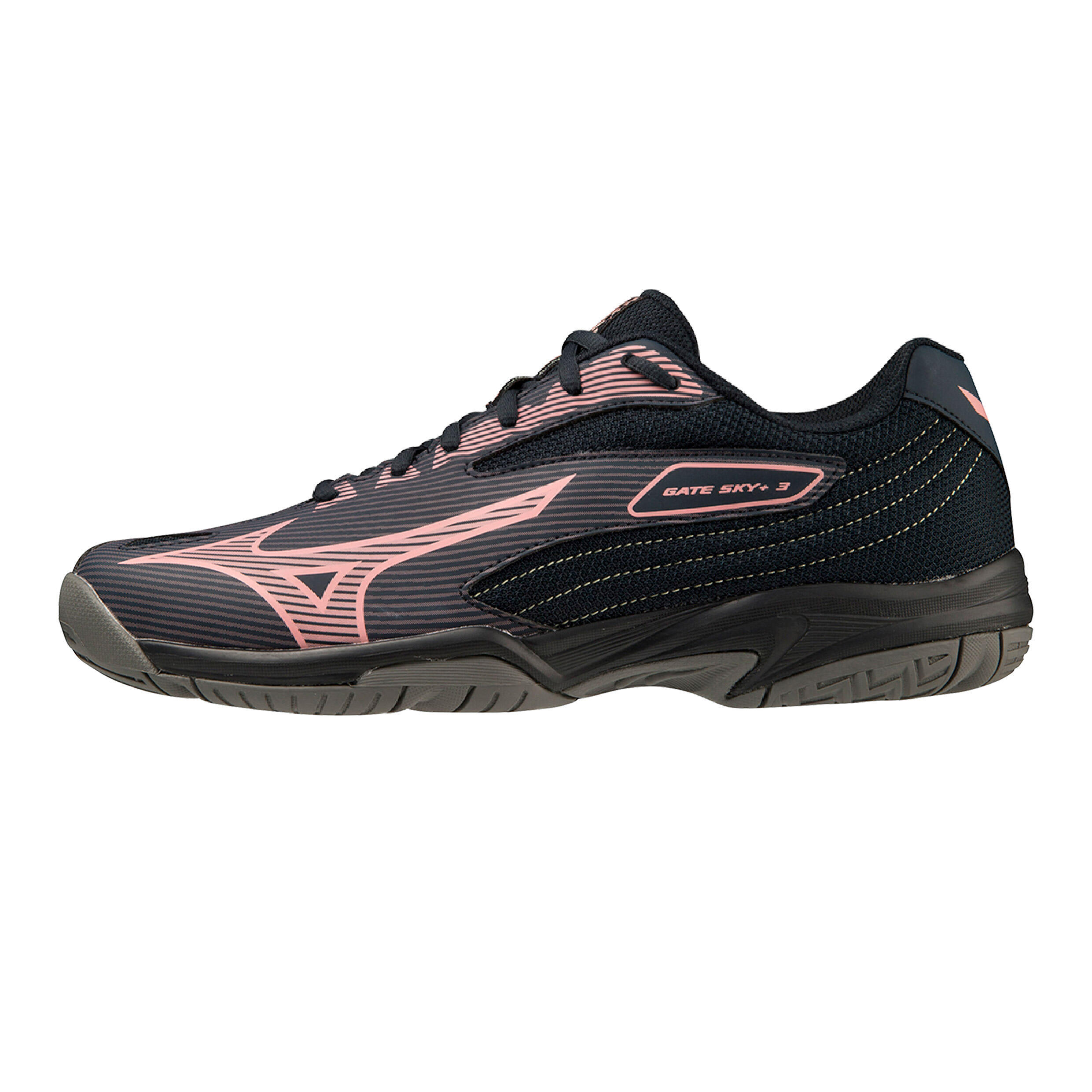 Badminton Shoe Mizuno Gate Sky Plus 3 Vulcan Candy Coral Granite Gray 23 A W