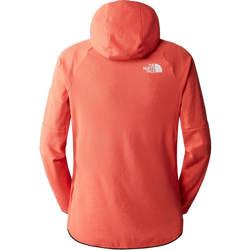 W Summit Futurefleece Fz Hoodie női polár pulóver - piros