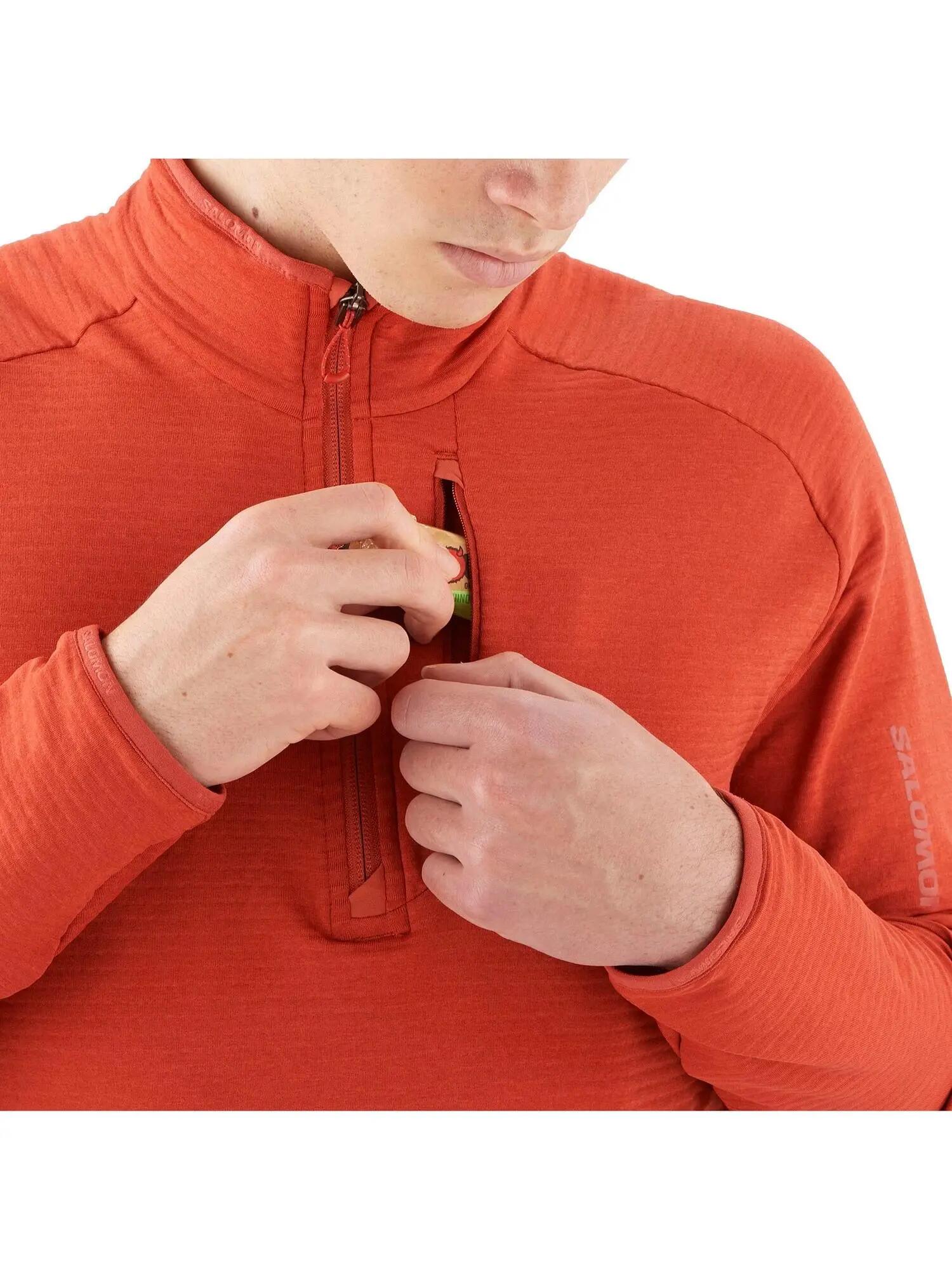 Fleecepullover Essential Ltwarm Hz M Herren - rot 4/7