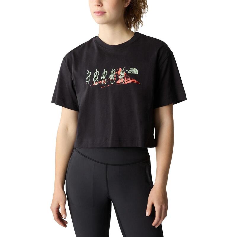 Koszulka sportowa z krótkim rękawem W Outdoor S/S Tee - czarna