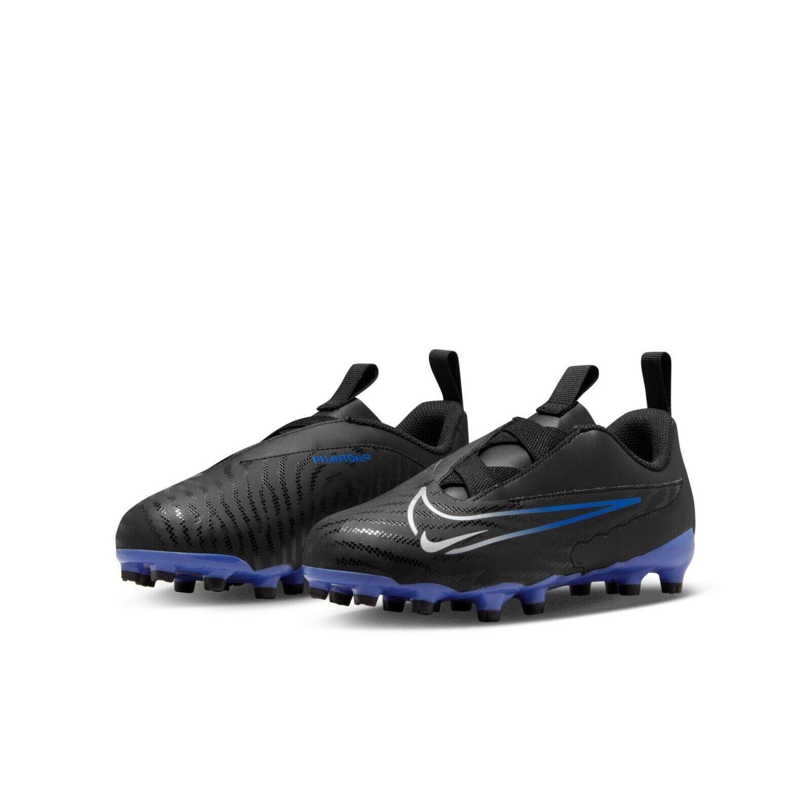 Buty piłkarskie Nike Junior Phantom GX Academy FG/MG - czarne/niebieskie 3/7