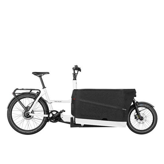 Vélo cargo compact électrique - Familéö 3 vitesses Blanc + accessoires  enfant OKLÖ