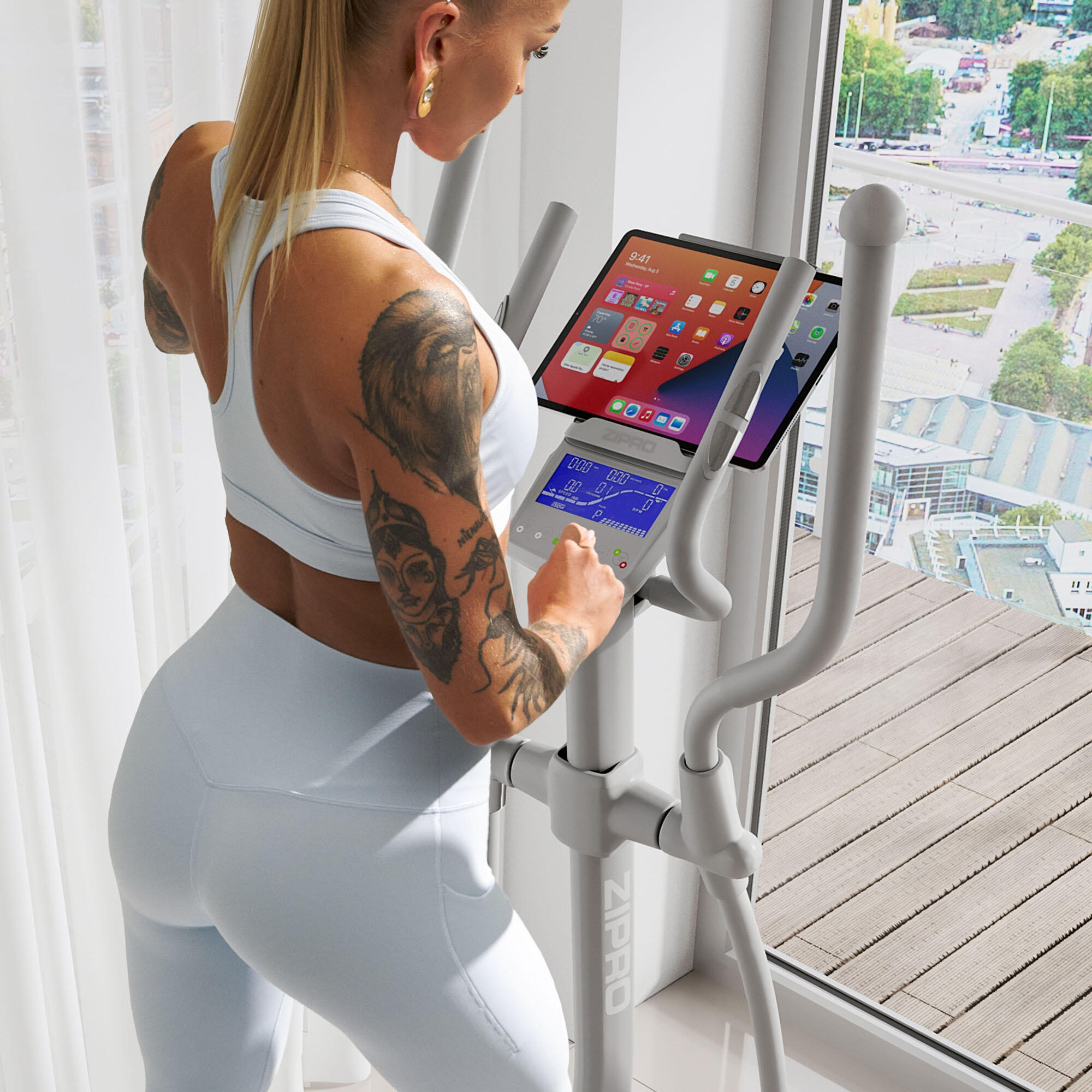 Velo elliptique electromagnetique Zipro Wave connected et Zwift Kinomap ZIPRO Decathlon
