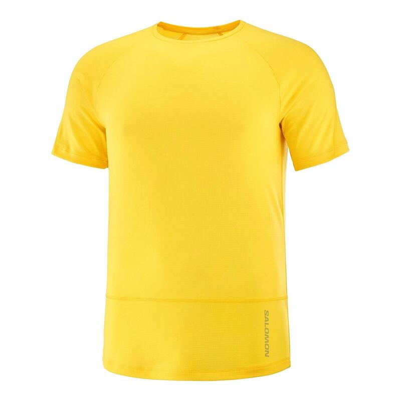 Cross Run Ss Tee M férfi rövid ujjú sport póló - sárga
