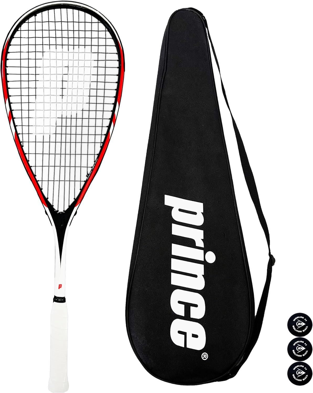 PRINCE Prince Team Warrior 450 Squash Racket, Protective Cover & 3 Squash Balls