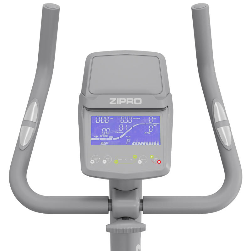 Cyclette elettrica-magnetica Zipro Rave White connessa Zwift Kinomap display LCD