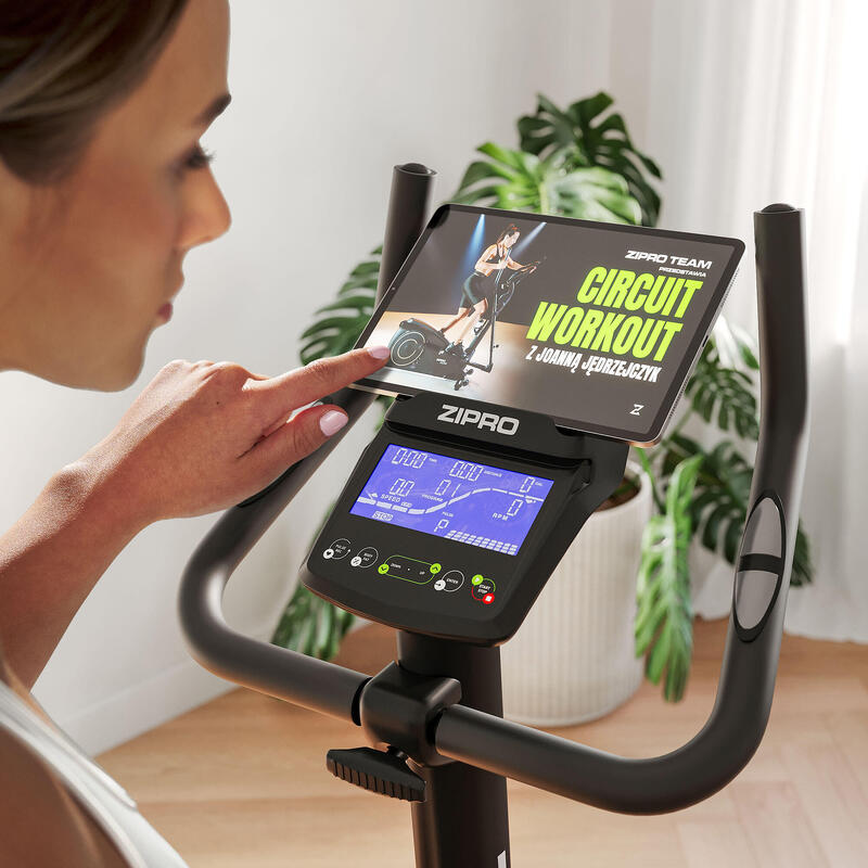 Heimtrainer Zipro Rave elektromagnetisch Fitnessfahrrad mit Zwift Kinomap