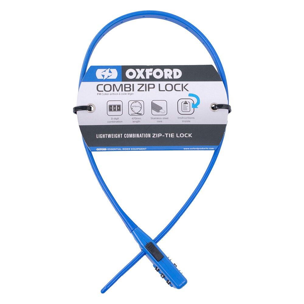 Oxford Combi Zip Lock Blue Bike Lock 2/6