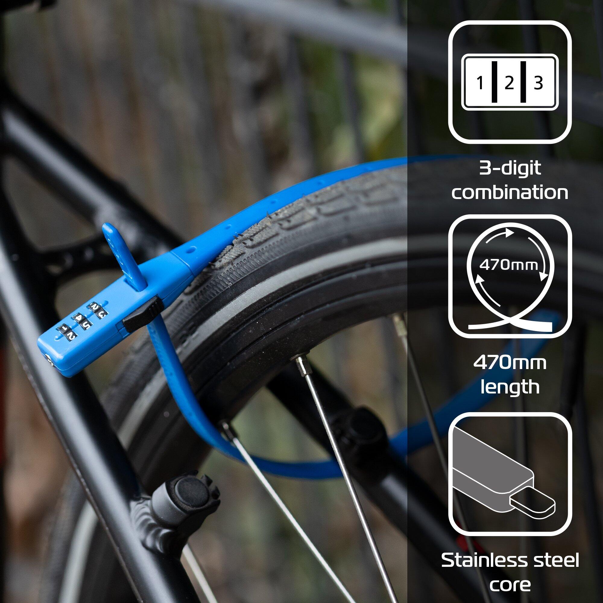 Oxford Combi Zip Lock Blue Bike Lock 5/6