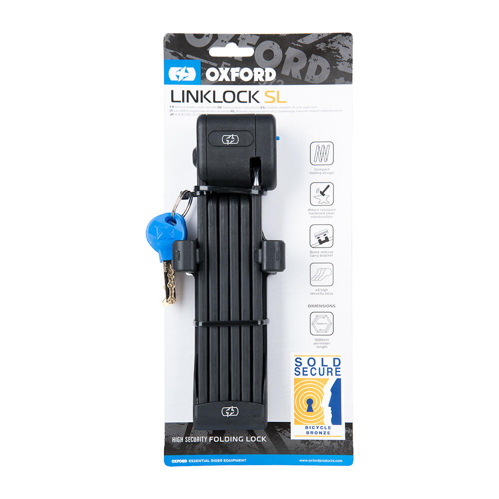 Oxford LinkLock SL Folding Lock Bike Lock 2/7