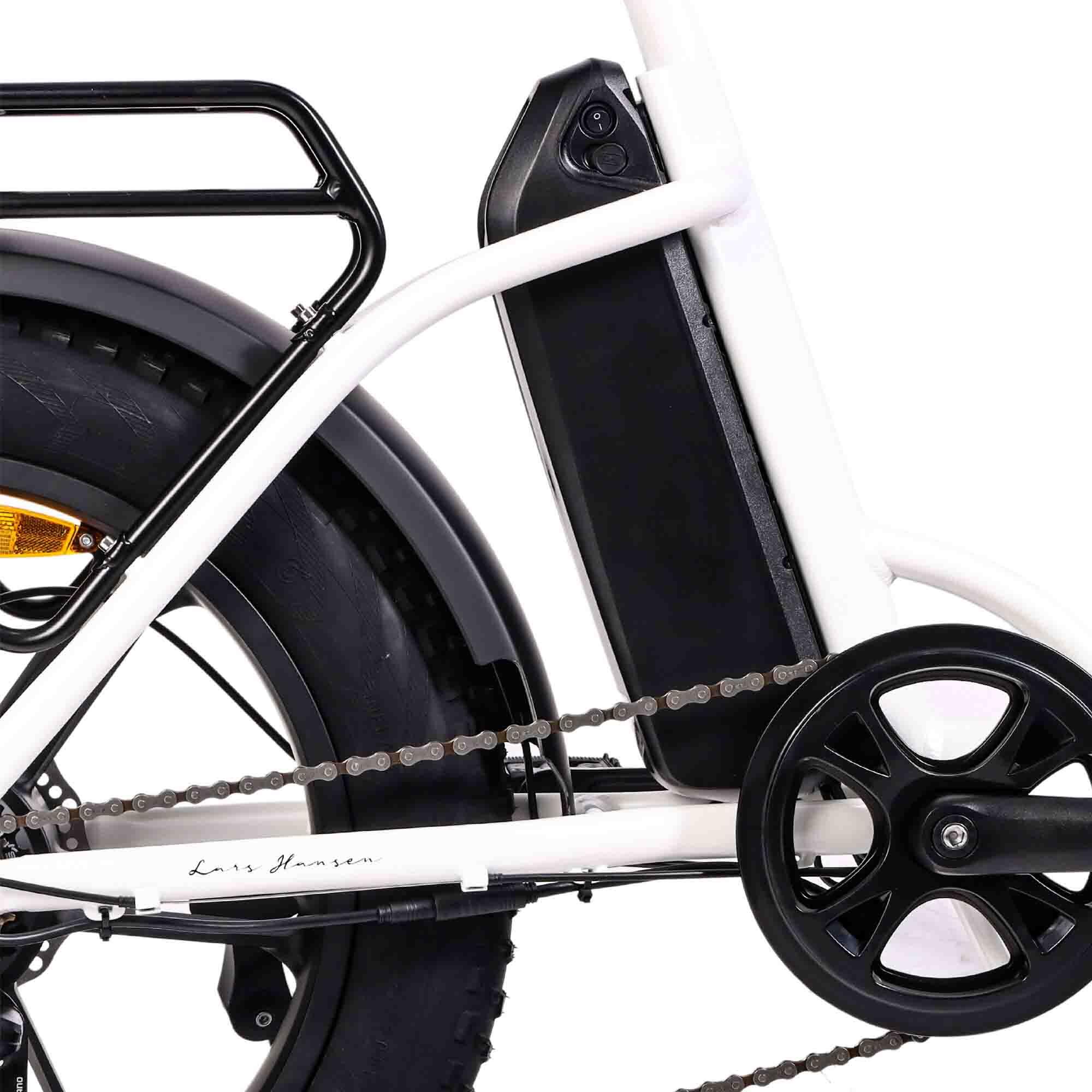 Hygge Vester Step 2024 Electric Folding Bike 20 inch Wheel E-Bike | Heron White 7/8
