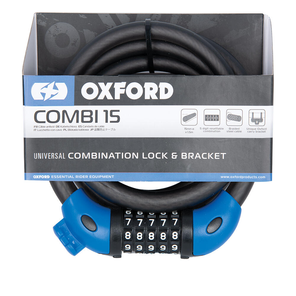 Oxford Combi 15 (Smoke) 15mm x 1500mm Bike Lock 4/5