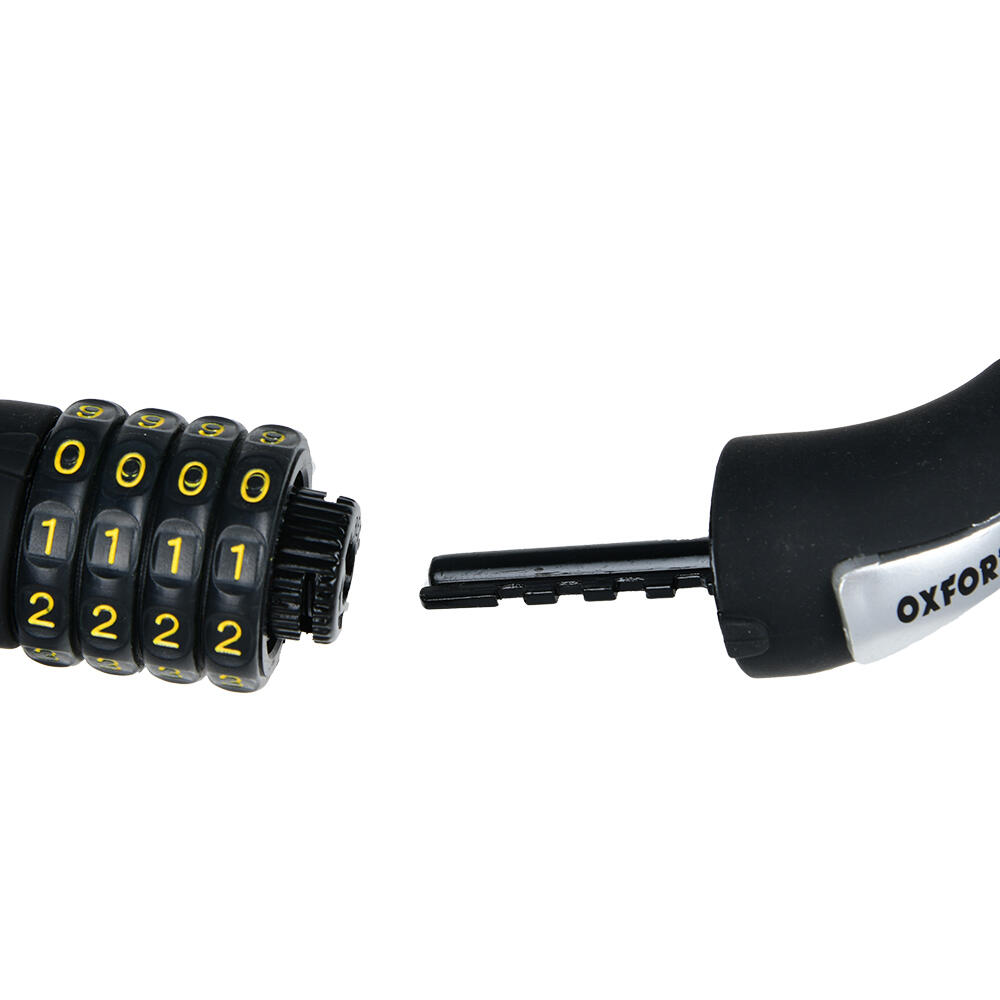 Oxford Combi 8 Resettable Combi Lock 8mm x 1800mm Bike Lock 4/6