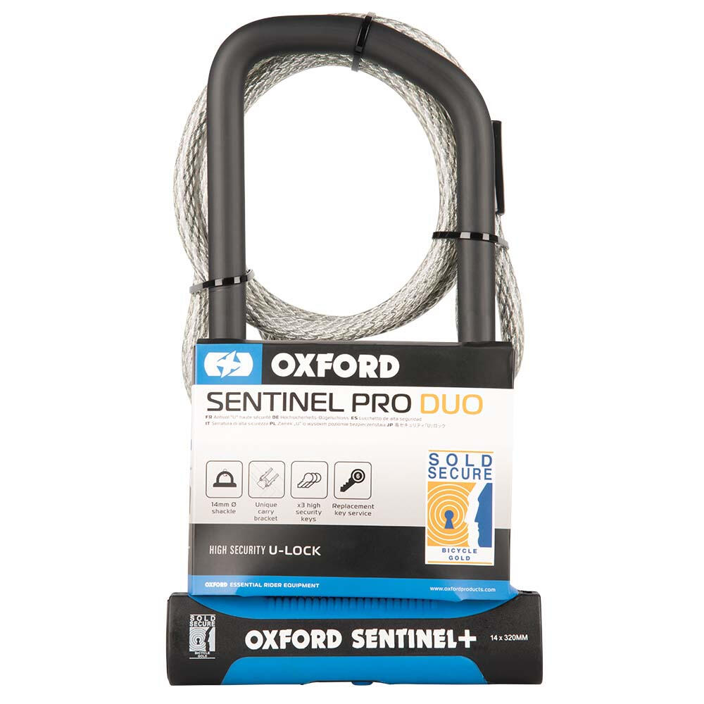 Oxford Sentinel Pro Duo U-Lock 320mm x 177mm + cable Bike Lock 2/5