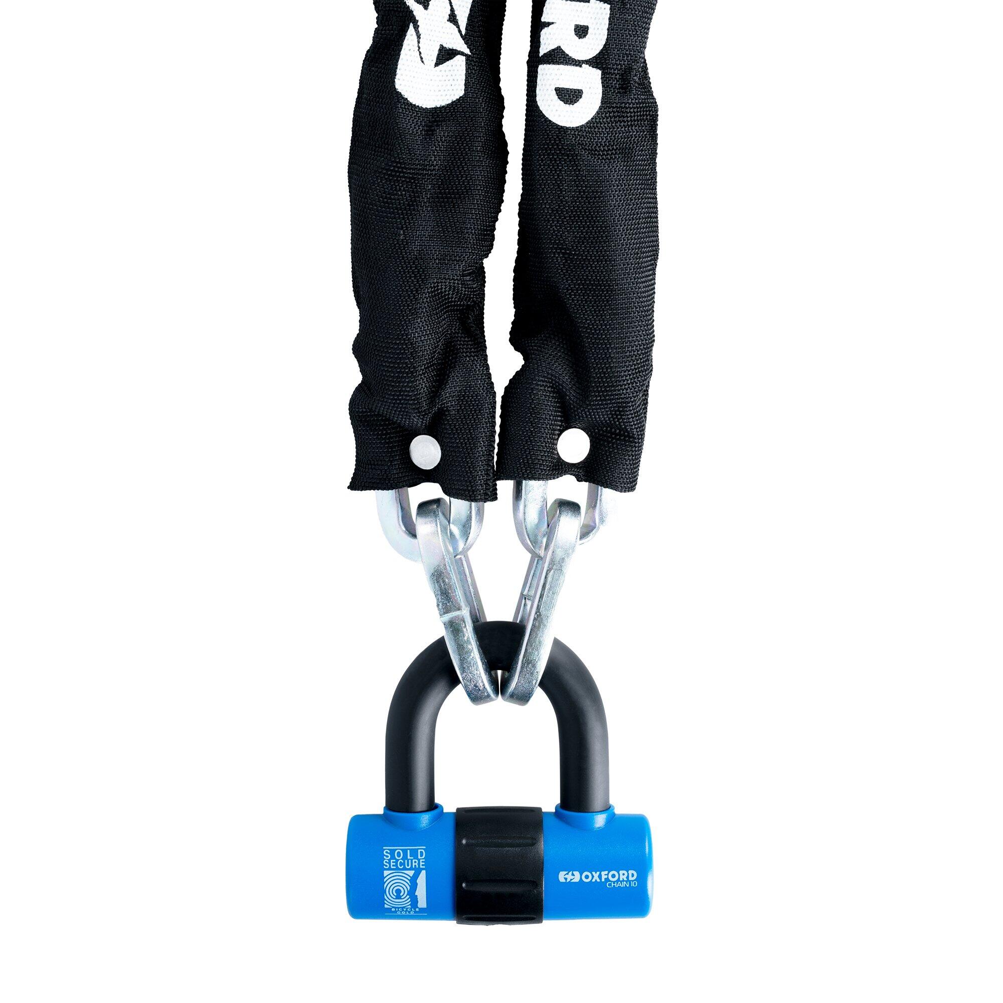 Oxford Chain 10 Chain Lock Mini Shackle 10mm x 1400mm Bike Lock