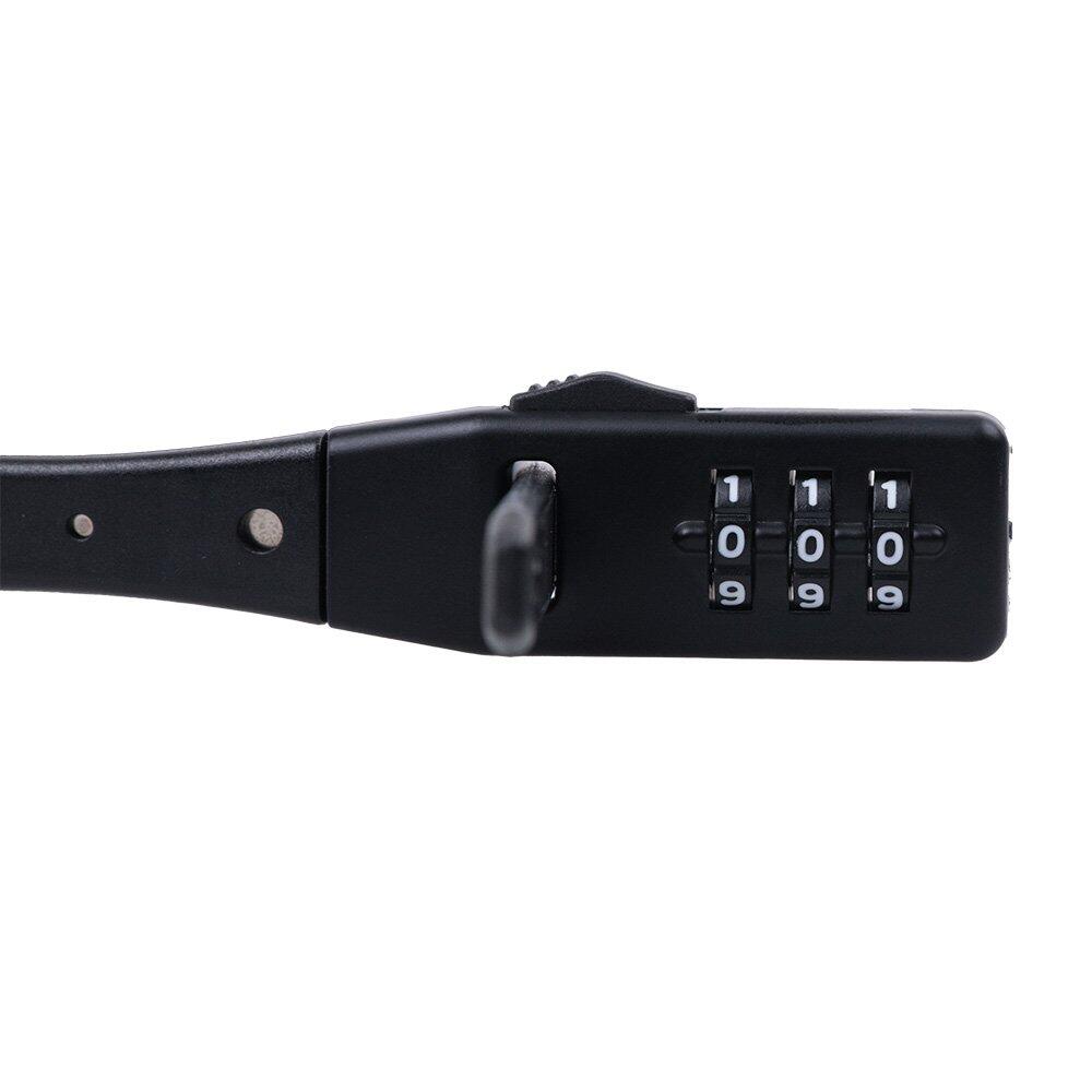 OXFORD candado cable 47 cm - combinación 3 dígitos, acero plastificado negro 3/6