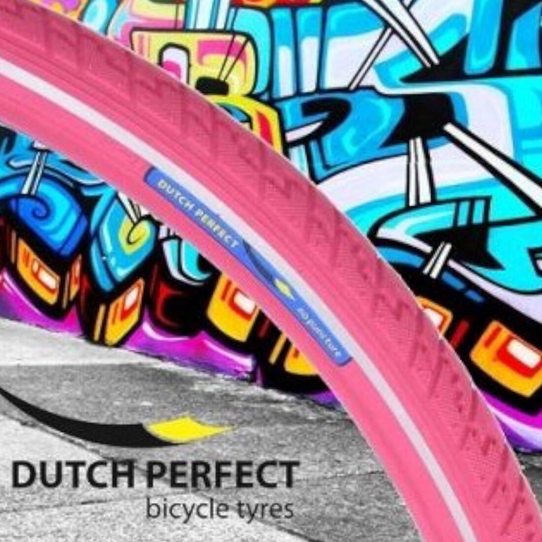 Buitenband 28 x 2.00" / 50-622 anti-lek - roze met reflectie 3/3