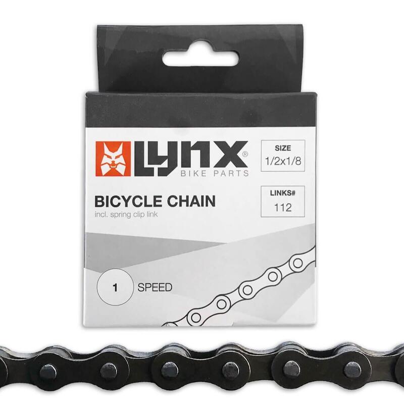 Lynx fietsketting - Standaard ketting, 112 schakels, 1/2 x 1/8, grijs