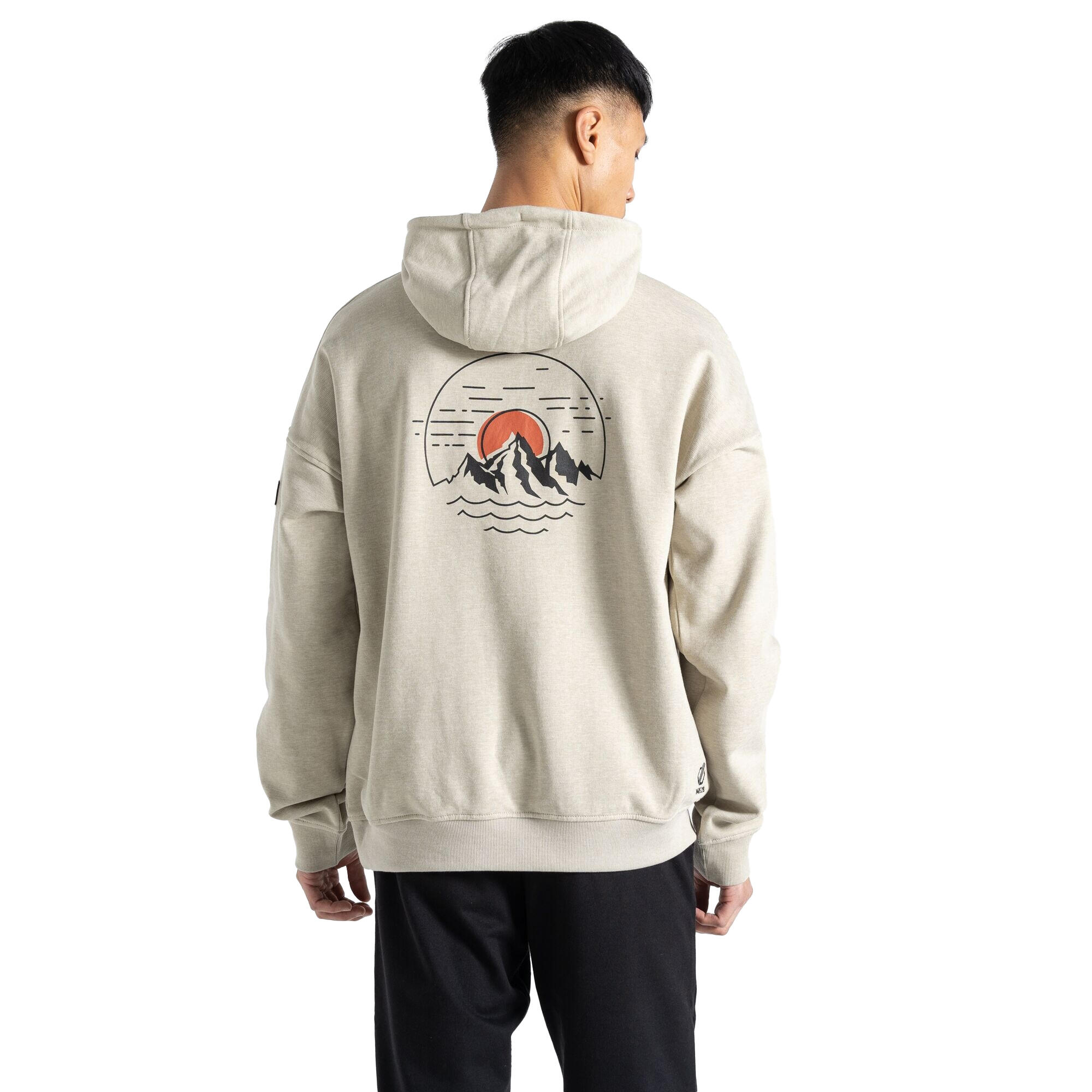 Mens Distinctly Sunset Marl Hoodie (Willow Grey) 4/5