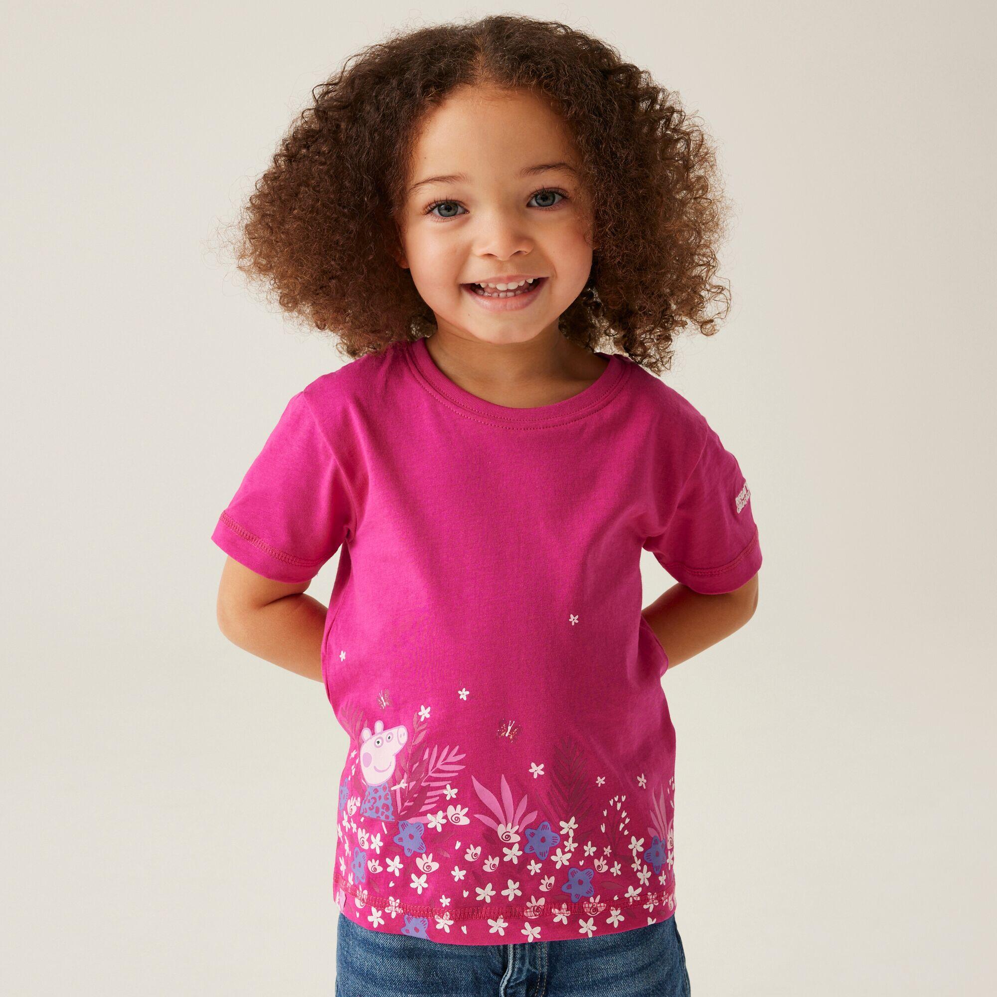 REGATTA Peppa Pig Kids Walking Short Sleeve T-Shirt - Pink