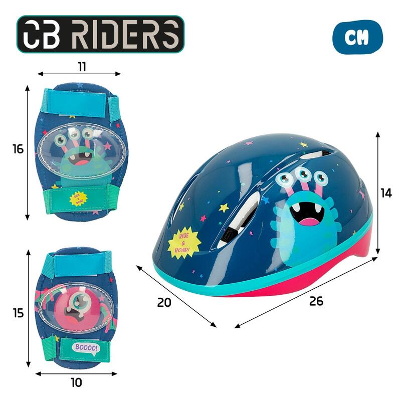 Kit proteção infantil patinação CB Riders