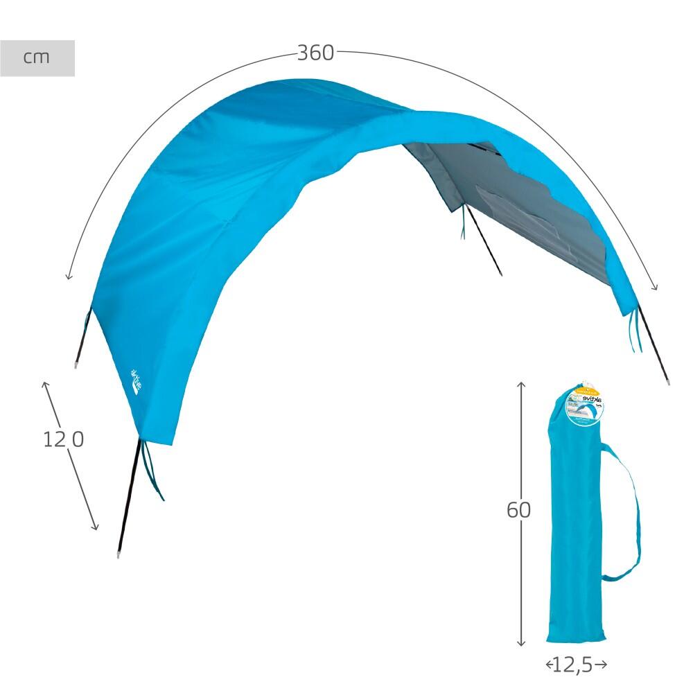 Toldo de sombra dobrável para praia azul Aktive 4/7
