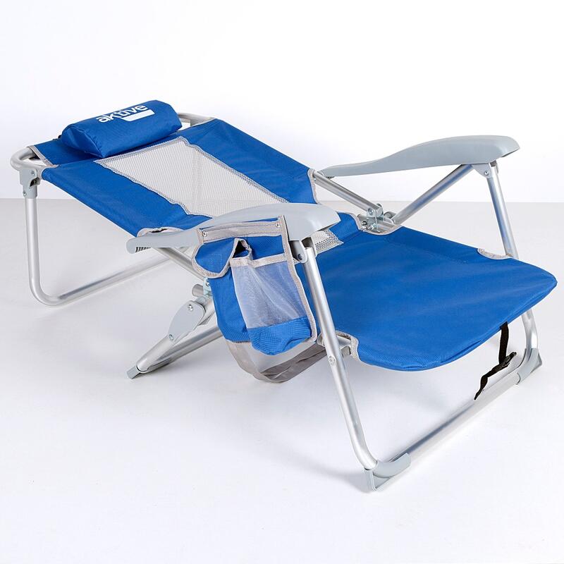 Silla Reclinable con Cojin Playa y Montaña Sun&Surf Azul