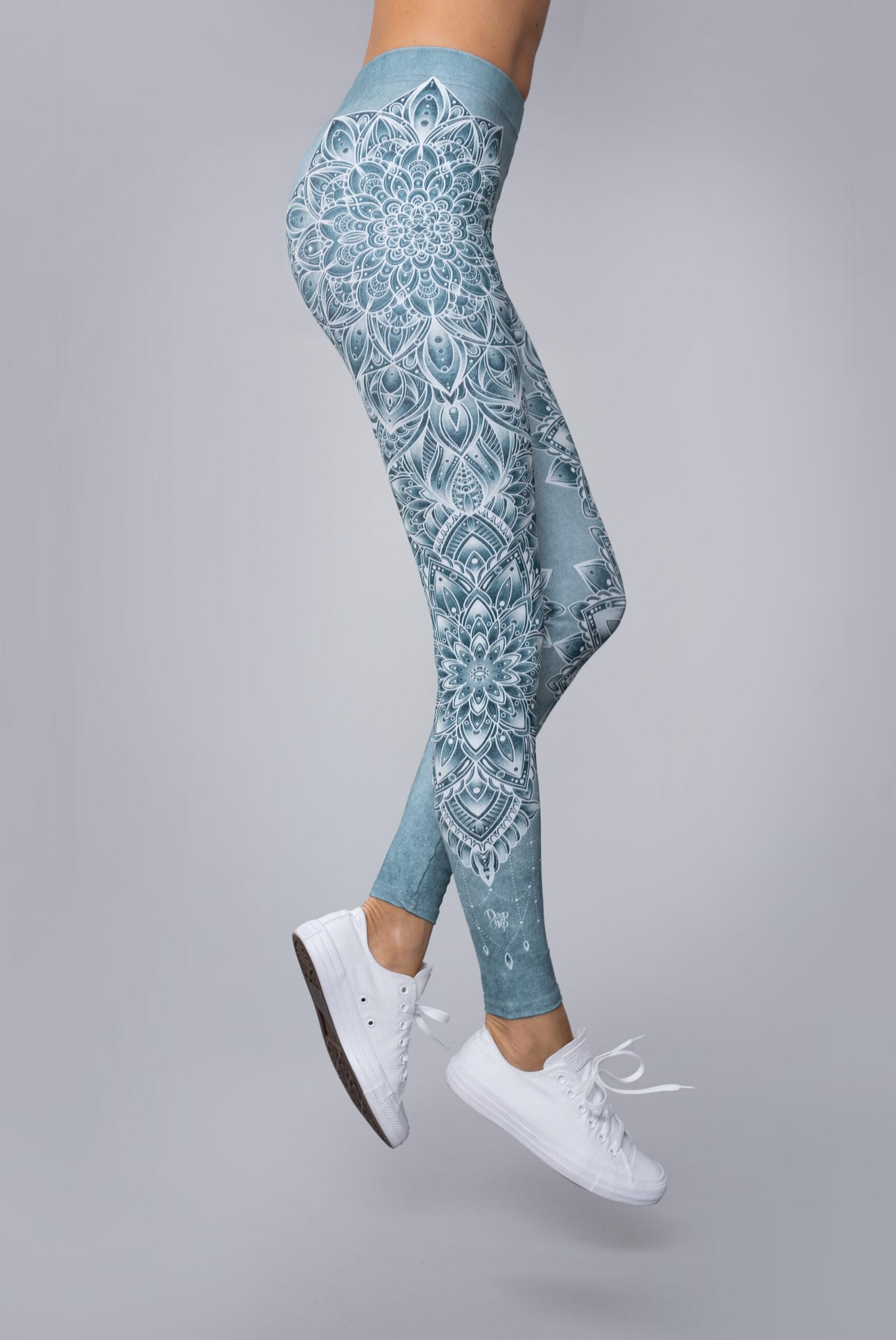 Legginsy sportowe damskie DEEP TRIP Aqua 3/6