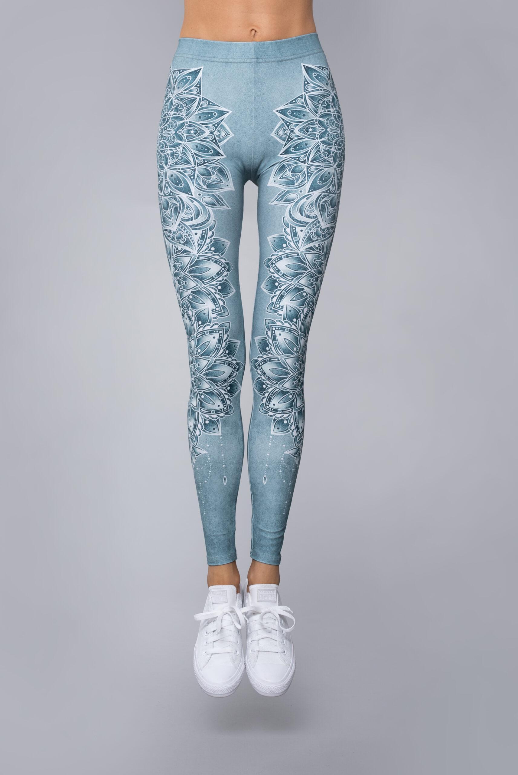 Legginsy sportowe damskie DEEP TRIP Aqua 2/6
