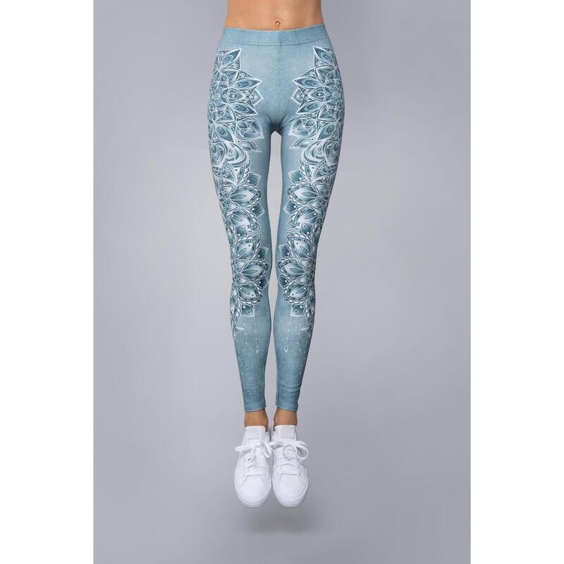 Legginsy sportowe damskie DEEP TRIP Aqua