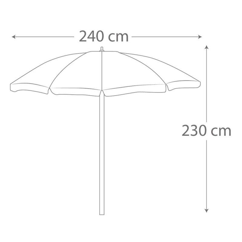 Sombrilla playa d240 cm con protección uv30 Aktive Beach