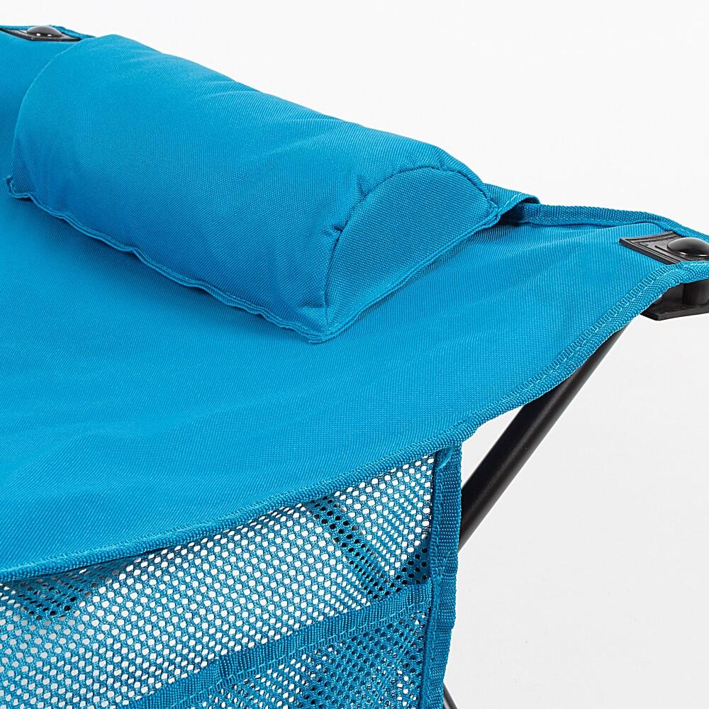 Cama de campismo dobrável azul marinho c/almofada Aktive 3/7