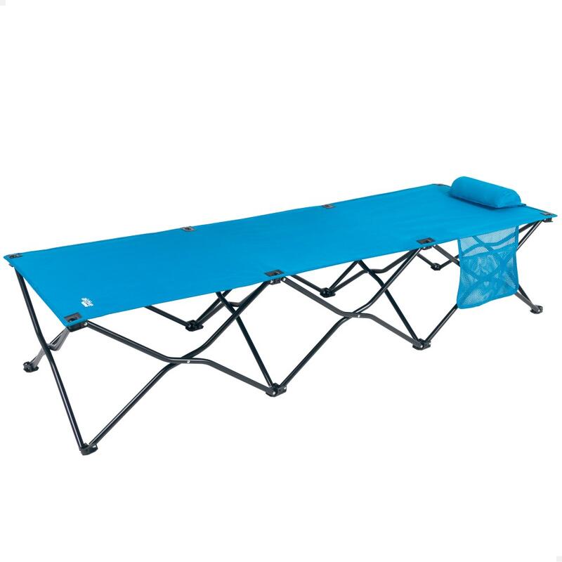 Cama camping plegable azul marino c/cojín Aktive