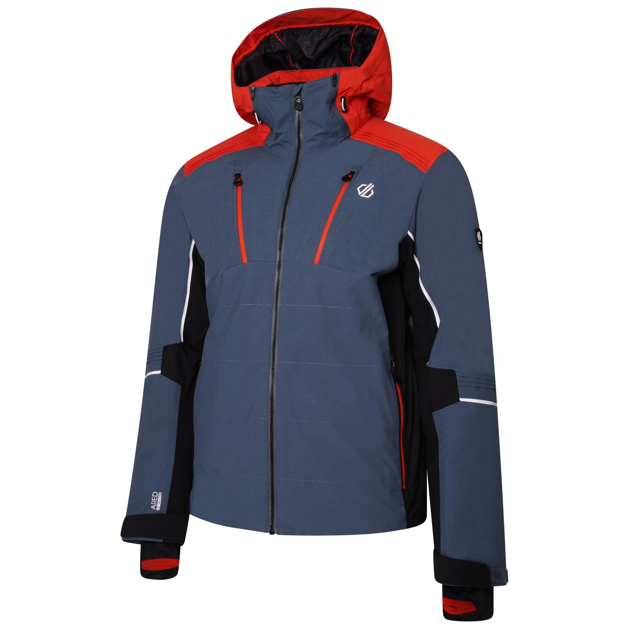 Mens Pivotal II Ski Jacket (Orion Grey/Infrared) 3/4