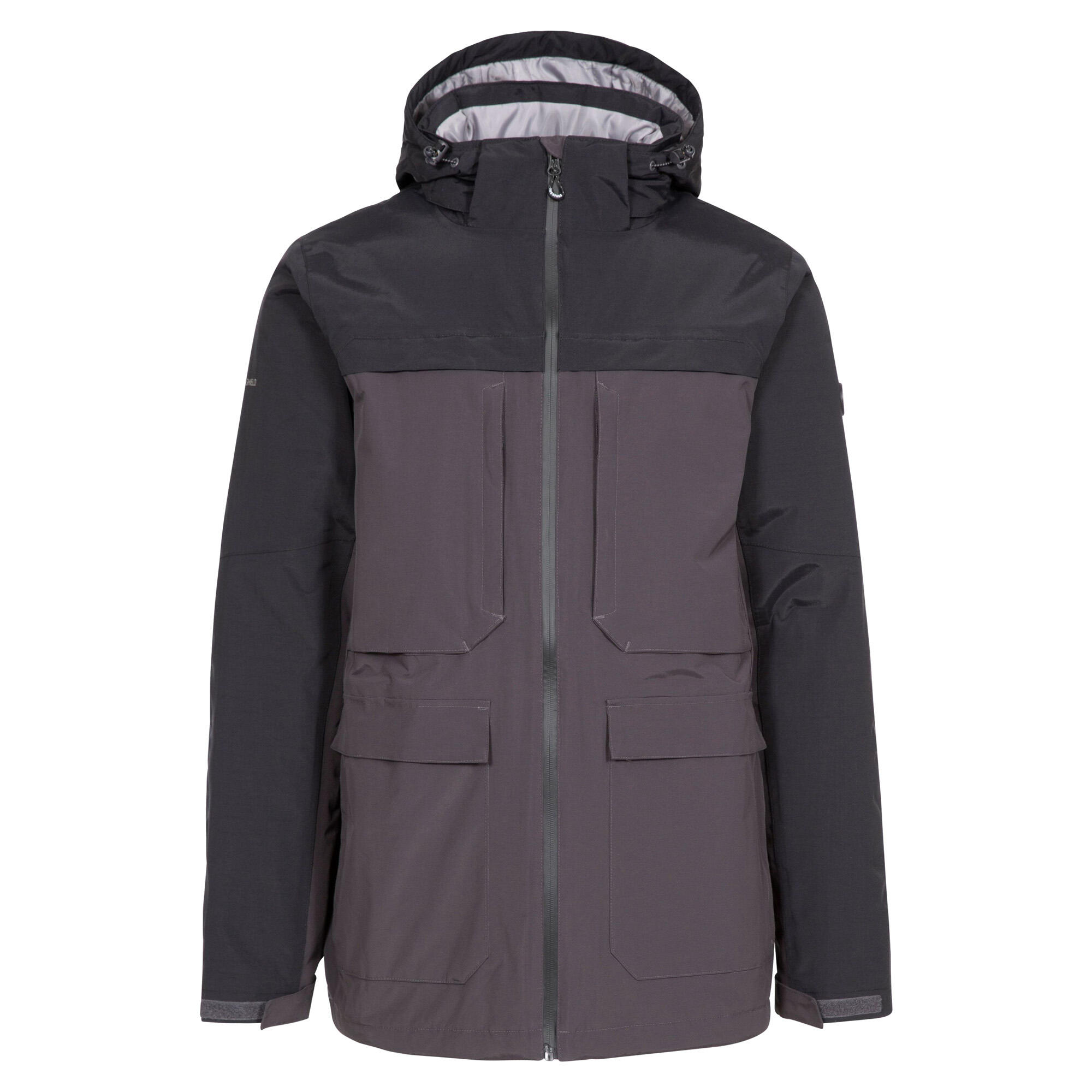 TRESPASS Mens Heathrack Waterproof Jacket (Dark Grey)