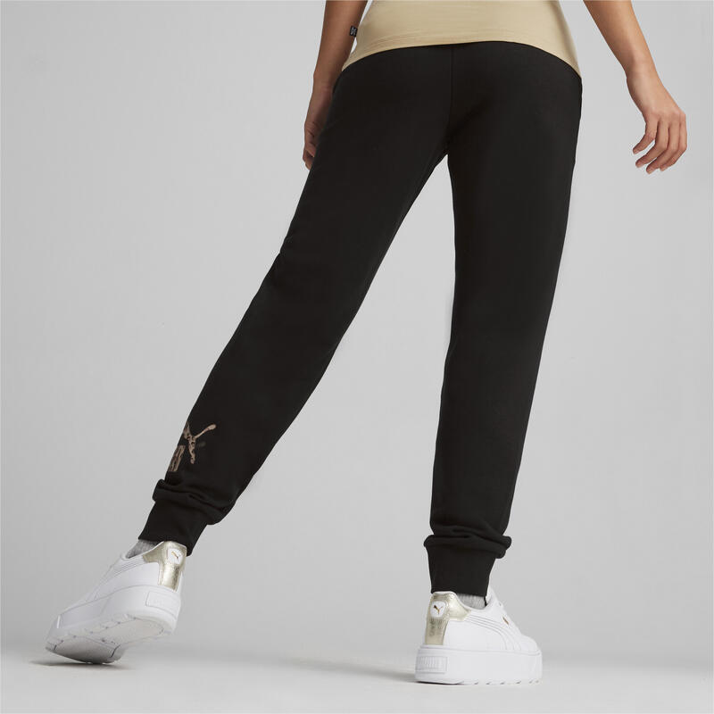 Pantaloni da corsa ESS+ ANIMAL da donna PUMA Black