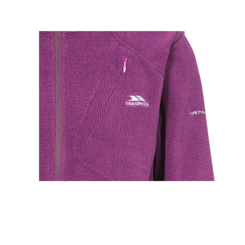 Fleecejacke Ciaran Damen Violett gestreift