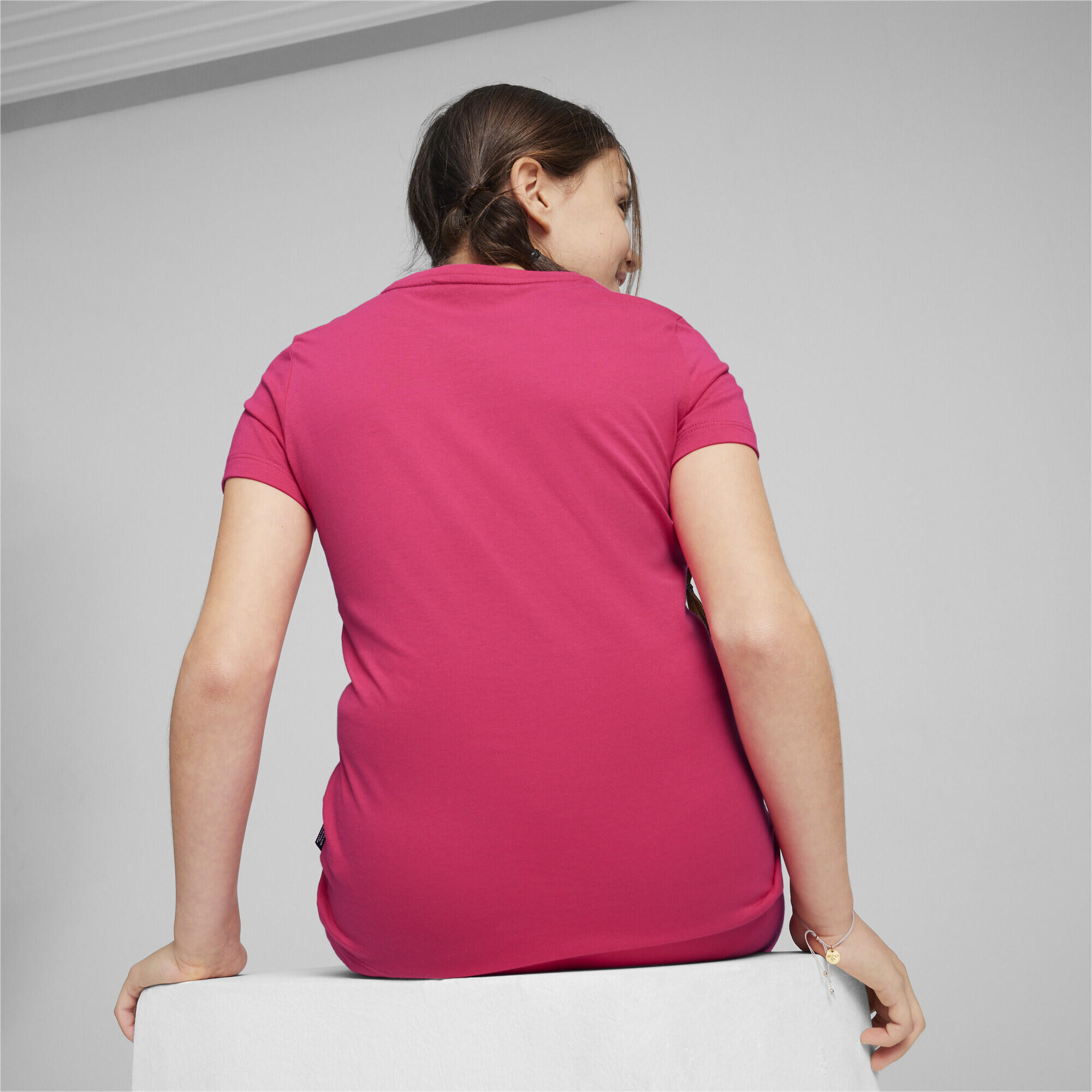T-shirt Essentials Logo Enfant et Adolescent PUMA Garnet Rose Pink 3/5