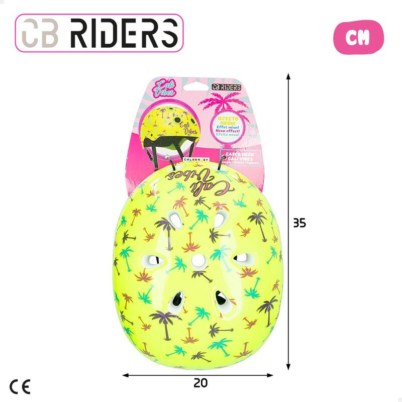 Capacete infantil amarelo neon CB Riders