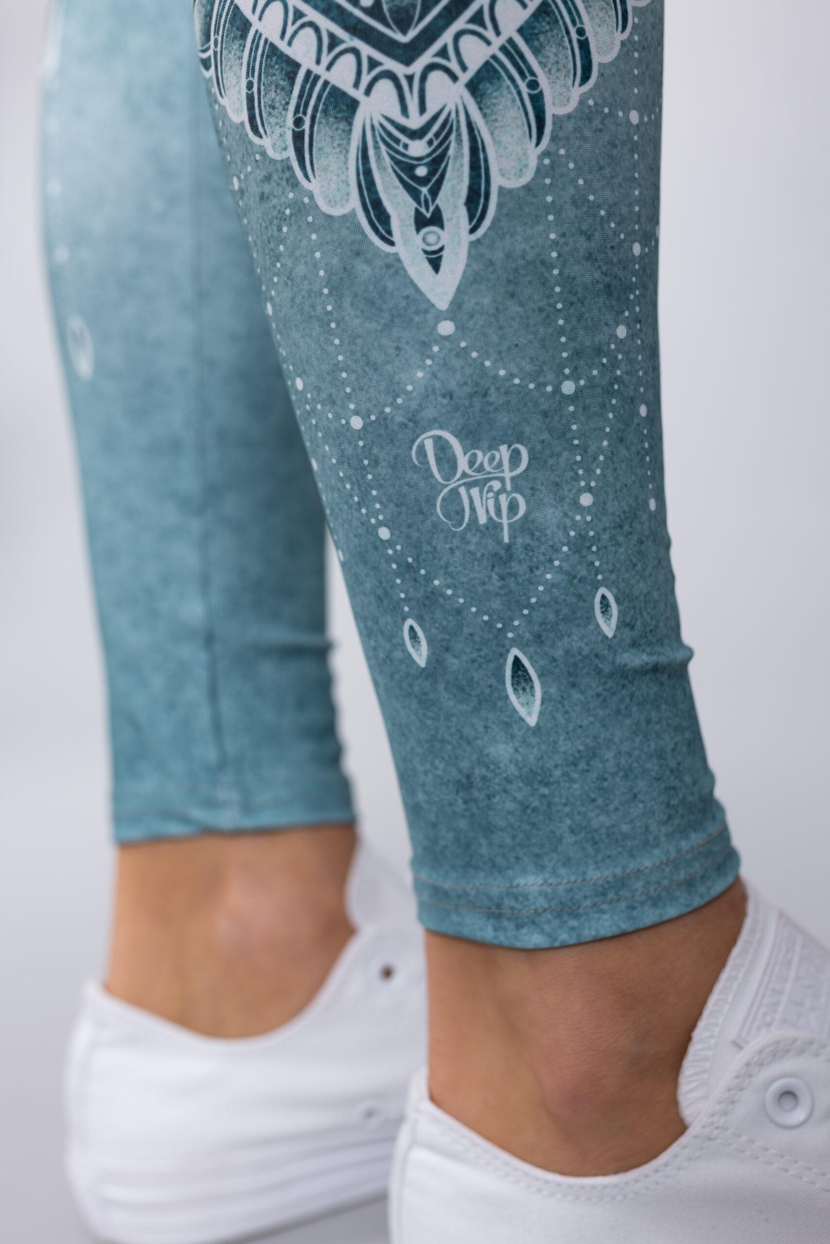 Legginsy sportowe damskie DEEP TRIP Aqua 5/6