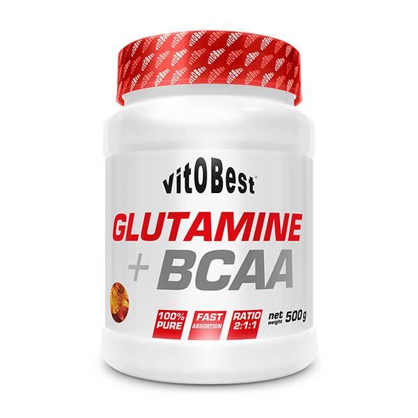 VitOBest - Glutamina + BCAA 500 gr - Aminoácidos ramificados com Glutamina