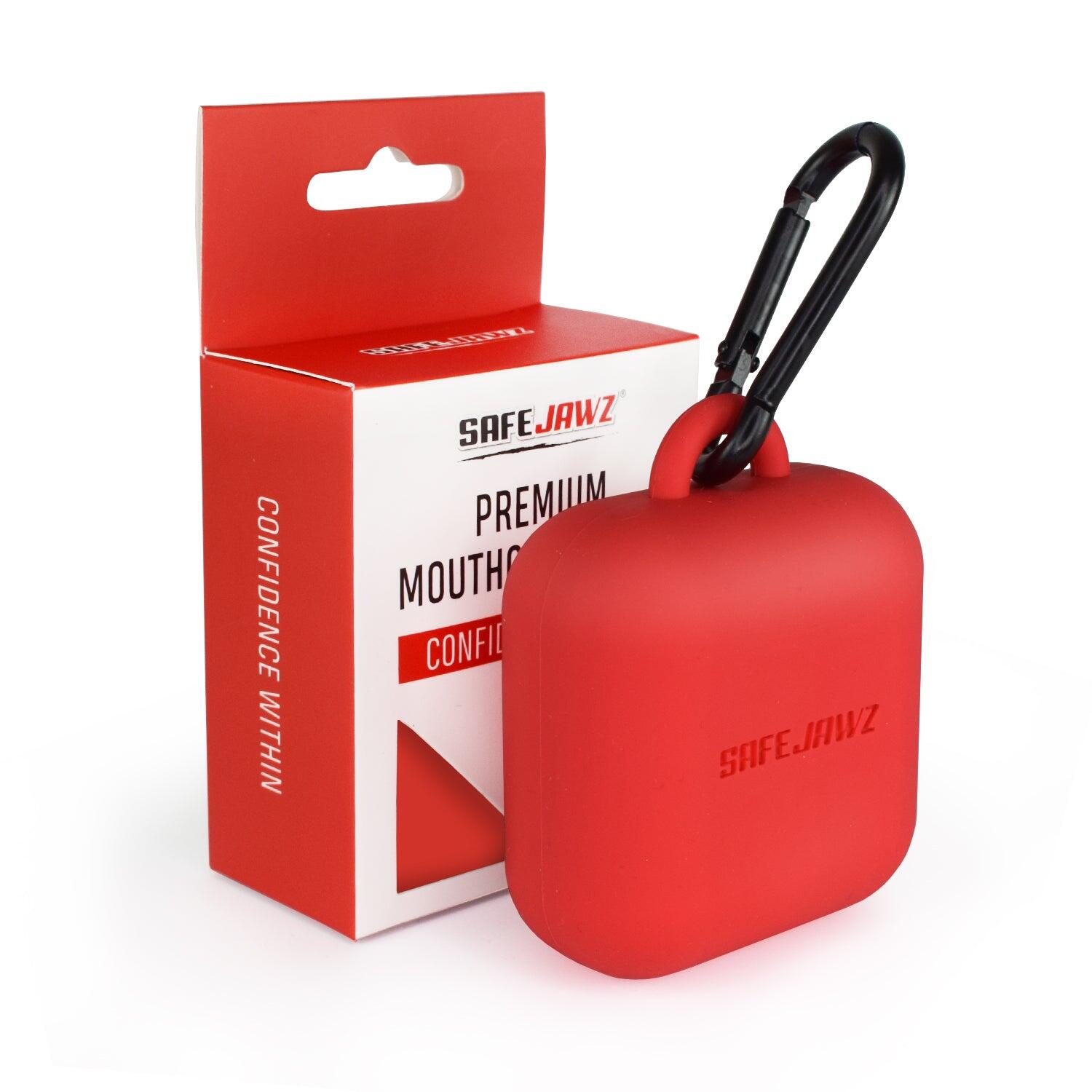 Estojo de protetor bucal SAFEJAWZ Premium com mosquetão